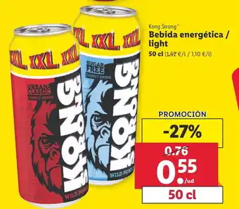 Lidl Bebeda energética/light 50cl oferta