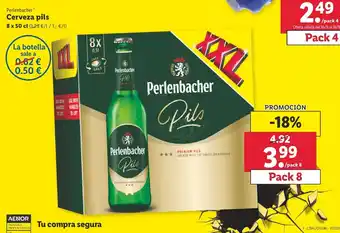 Lidl Pelenbacher Cerveza pils 8 x 50cl oferta