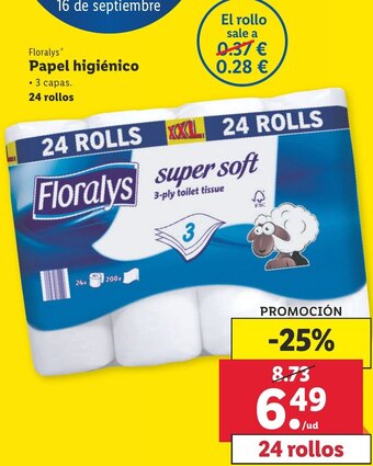 Lidl Floralys Papel higiénico oferta