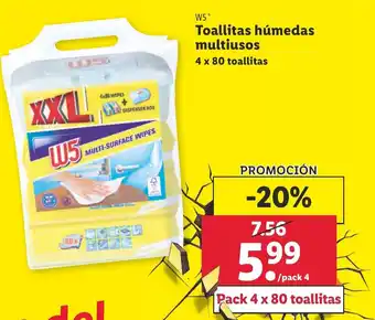 Lidl Toalllitas húmedas multiusos oferta