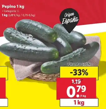 Lidl Pepino 1kg oferta