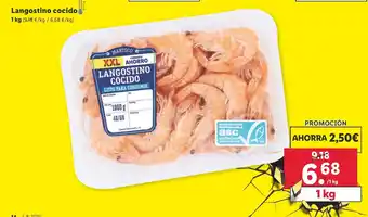 Lidl Langostino 1kg oferta