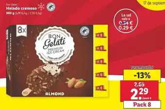 Lidl Helado cremoso 960g oferta
