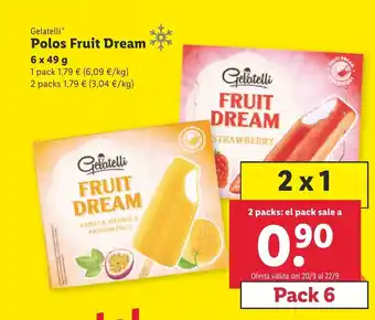 Lidl Polos Fruit Dream 6 x 49g oferta