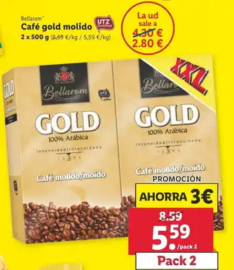 Lidl Café gold molido 2 x 500g oferta