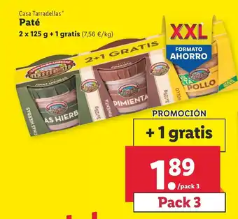 Lidl Paté 2x125g oferta