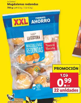 Lidl Magdalenas redondas 750g oferta