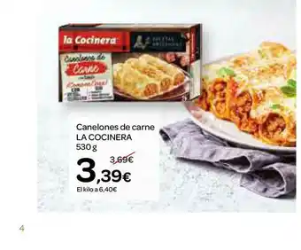 Dialprix La Cocinera Canelones De Carne530g oferta