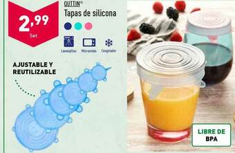 ALDI Quttin® Tapas De Silicona oferta