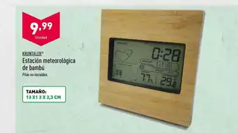 ALDI Krontaler® Estación Meteorológica De Bambú oferta
