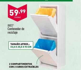 ALDI Duett® Contenedor De Reciclaje oferta
