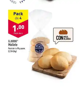 ALDI El Horno® Mollete 4 x 90g oferta