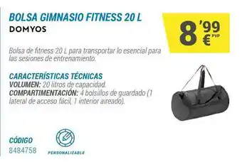 Decathlon Bolsa Gimnasio Fitness 20 L Domyos oferta
