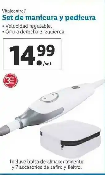Lidl Vitalcontrol Set De Manicura Y Pedicura oferta