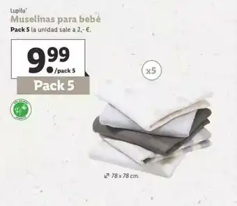 Lidl Lupilu Muselinas Para Bebé oferta