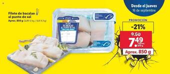 Lidl Filete De Bacalao Al Punto De Sal oferta