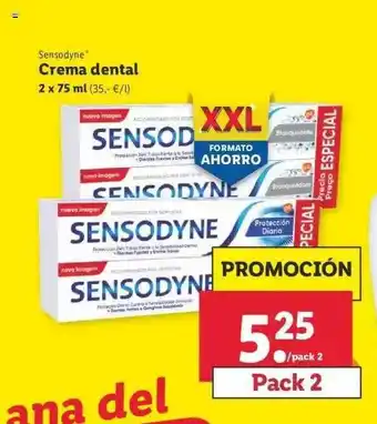 Lidl Crema Dental Sensodyne 2 x 75ml oferta