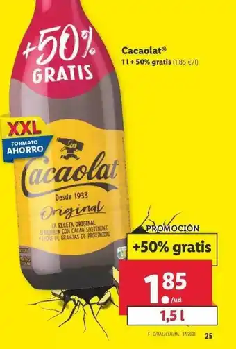 Lidl Cacaolat Original 1,5l oferta