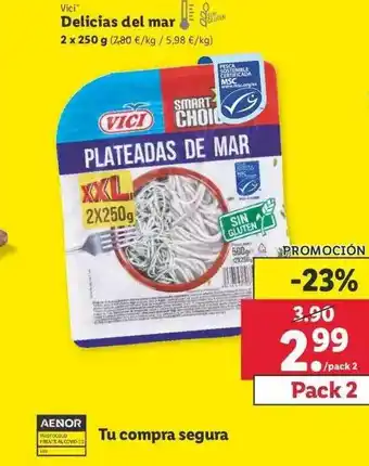 Lidl Vici Delicias Del Mar 2 x 250g oferta