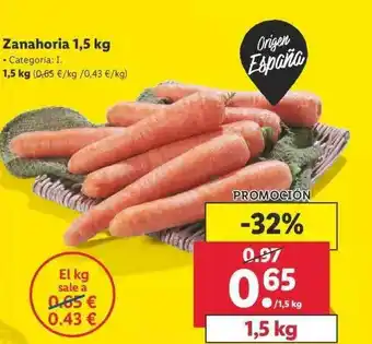 Lidl Zanahoria 1,5kg oferta