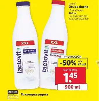Lidl Lactovit Gel De Ducha 900ml oferta