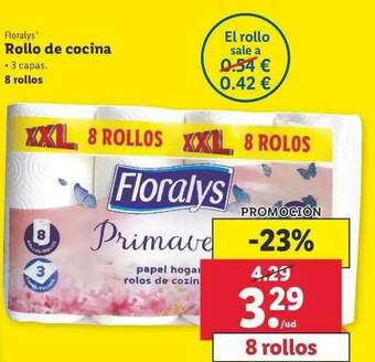 Lidl Floralys Rollo De Cocina oferta