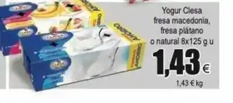 FROIZ Yogur Clesa Fresa Macedonia Fresa Plátano O Natural 8 x 125g u oferta
