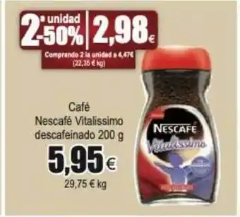 FROIZ Café Nescafé Vitalissimo Descafeinado 200g oferta