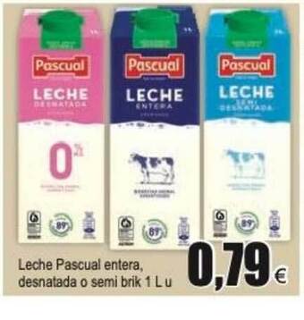 FROIZ Leche Pascual Entera Desnatada O Semi Brik oferta
