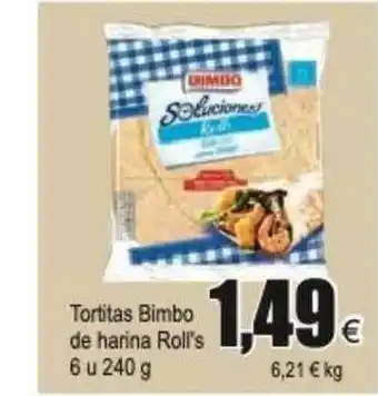 FROIZ Tortitas Bimbo De Harina Roll's 240g oferta