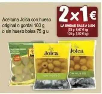 FROIZ Aceituna Jolca Con Hueso Original O Gordal O Sin Hueso Bolsa 100g oferta
