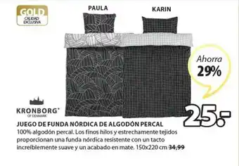 JYSK Juego De Funda Nórdica De Algondón Percal Kroborg oferta