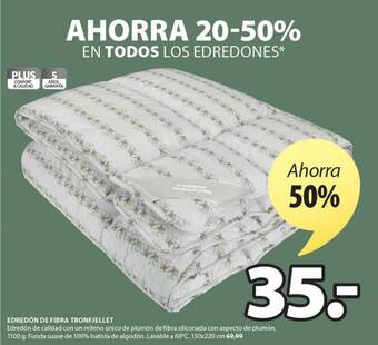 JYSK Edredon De Fibra Tronfjellet oferta
