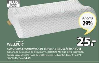 JYSK Wellpur Almohada Ergonomica De Espuma Viscoelastica Voss oferta