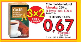 Alimerka Alimerka Café molido natural, 250g oferta