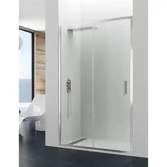 Brico Depôt Mampara de ducha frontal allstone titan 1+1 140 cm transparente oferta