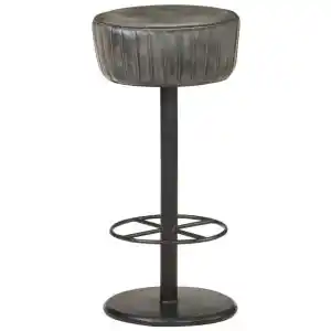 Brico Depôt Vidaxl taburete de cocina de cuero auténtico gris envejecido oferta