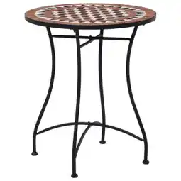 Brico Depôt Vidaxl mesa bistró de mosaico cerámica marrón 60 cm oferta