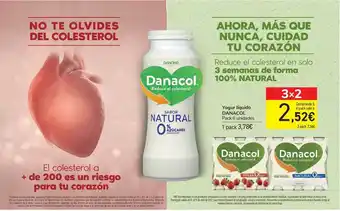 Carrefour Yogur Líquido Danacol Pack 6 Unidades oferta