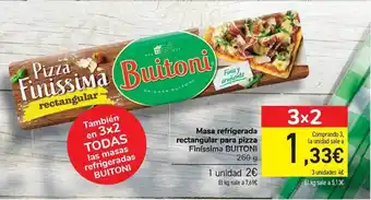 Carrefour Buitoni Masa Refrigerada Rectangular Para Pizza Finíssima 260g oferta