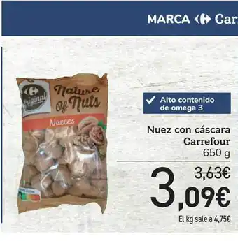 Carrefour Carrefour Nuez Con Cáscara 650g oferta