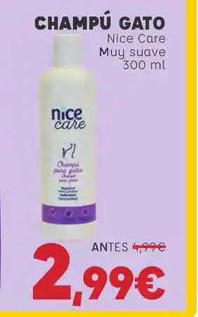Kiwoko Champú Gato Nice Care Muy Suave 300ml oferta