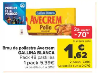 Carrefour Brou de pollastre Avecrem GALLINA BLANCA oferta