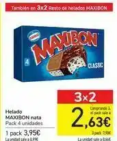 Carrefour Helado maxibon nata oferta