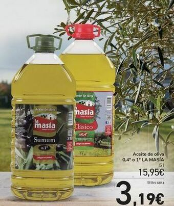 Carrefour Aceite de oliva 0,4º o 1º la masía oferta