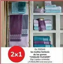 Carrefour En todas las toallas fantasía de las gamas ciseled flower oferta