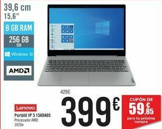 Carrefour Lenovo portátil ip 3 15ada05 oferta