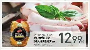Condis Pechuga de pavo campofrío gran reserva oferta