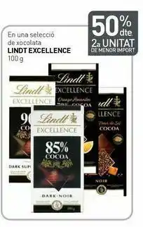 Condis En una selección de chocolate lindt excellence 100 g oferta