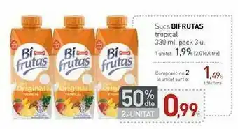 Condis Zumo bifrutas tropical 330 ml, pack 3 u. oferta
